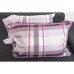 Set 2 fete de perna Bosfor Decor, model carouri, policoton, mov, dimensiune 50 x 70 cm